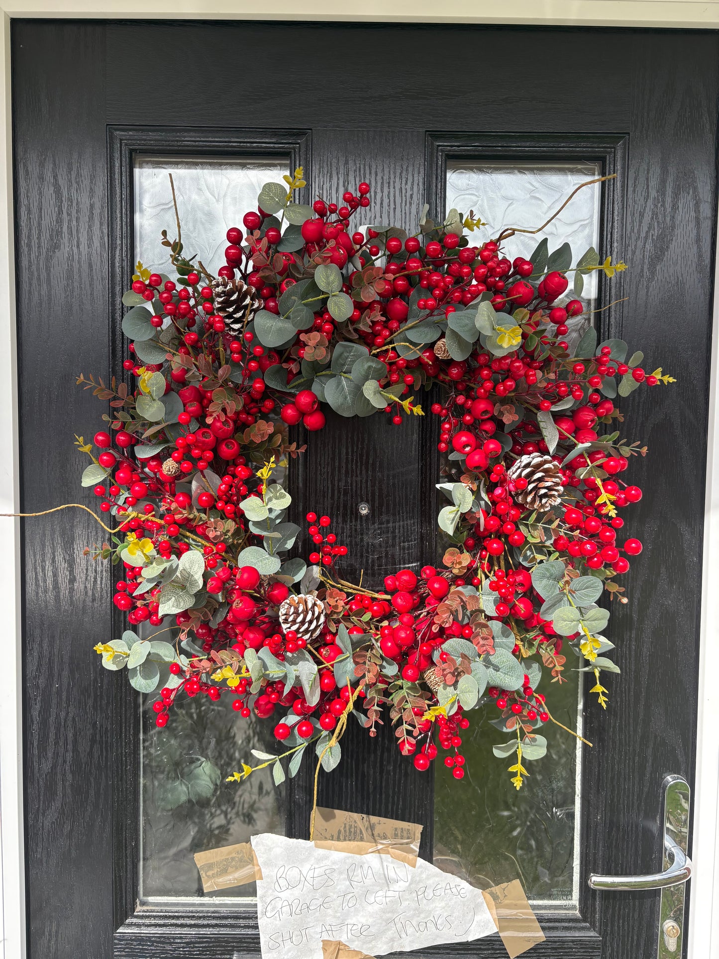 Red Rustic Berry Wreath Large 60cm