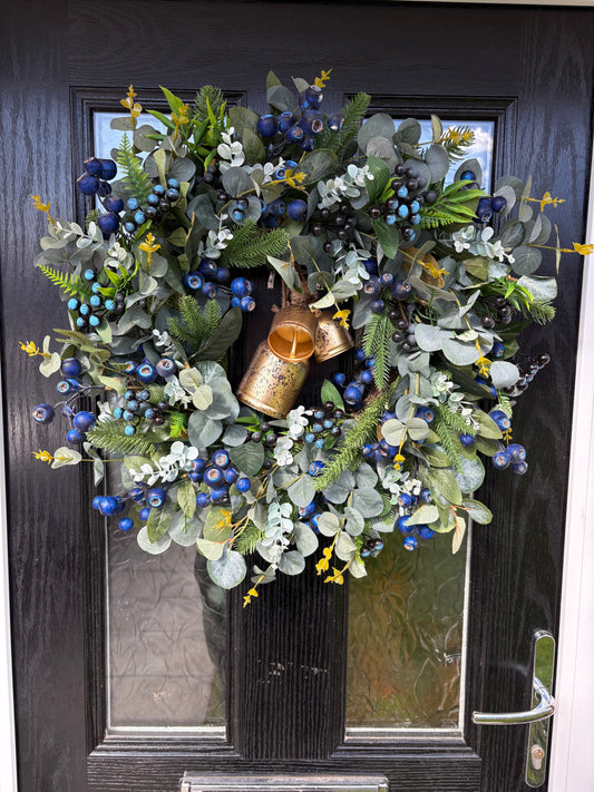 BlueBerry Bell Eucalyptus Wreath