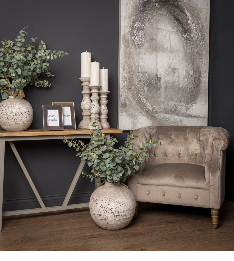 Tiber Large grey ceramic vase (vase only)