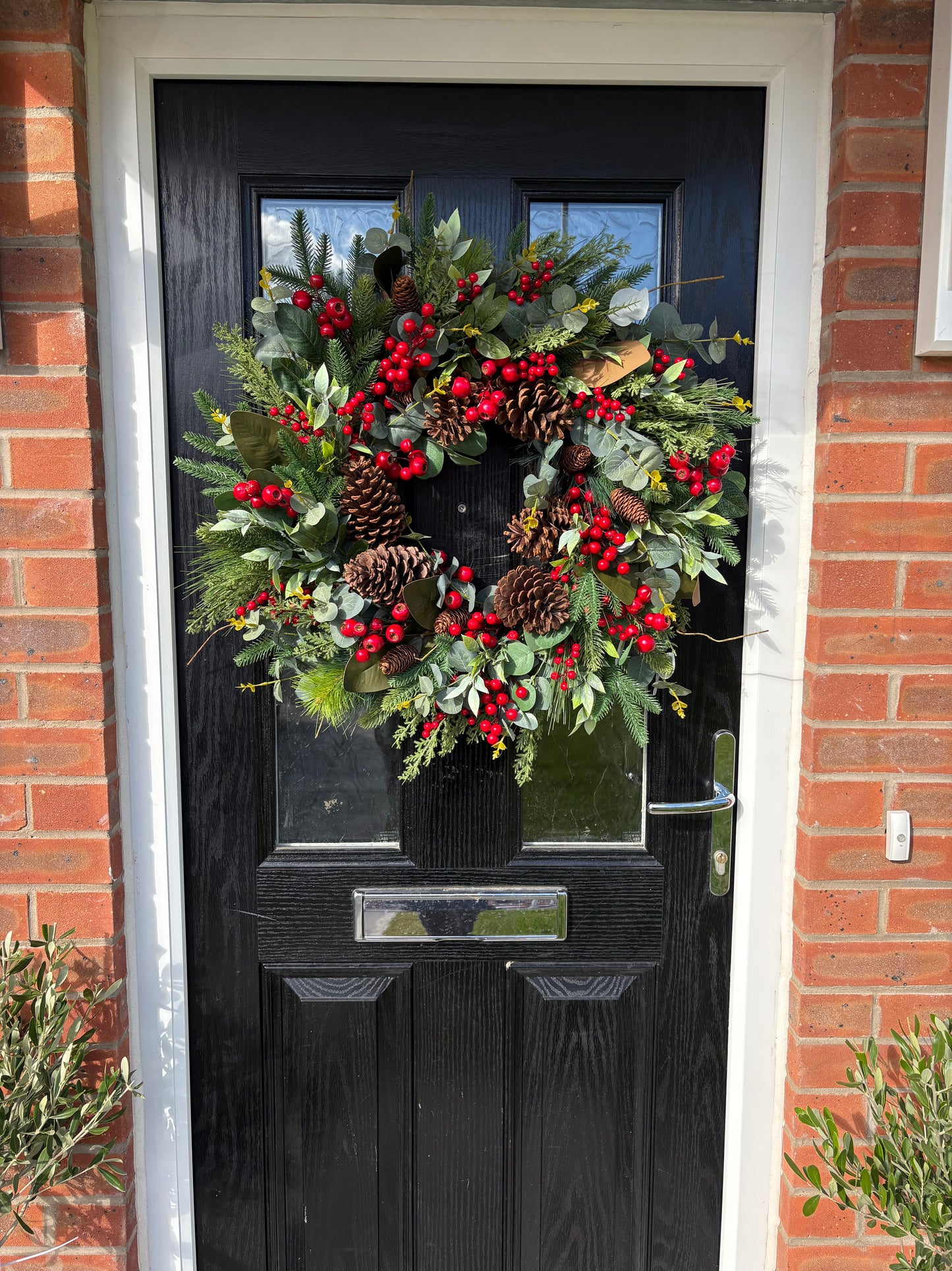 Luxe Pinecone Snowberry Wreath