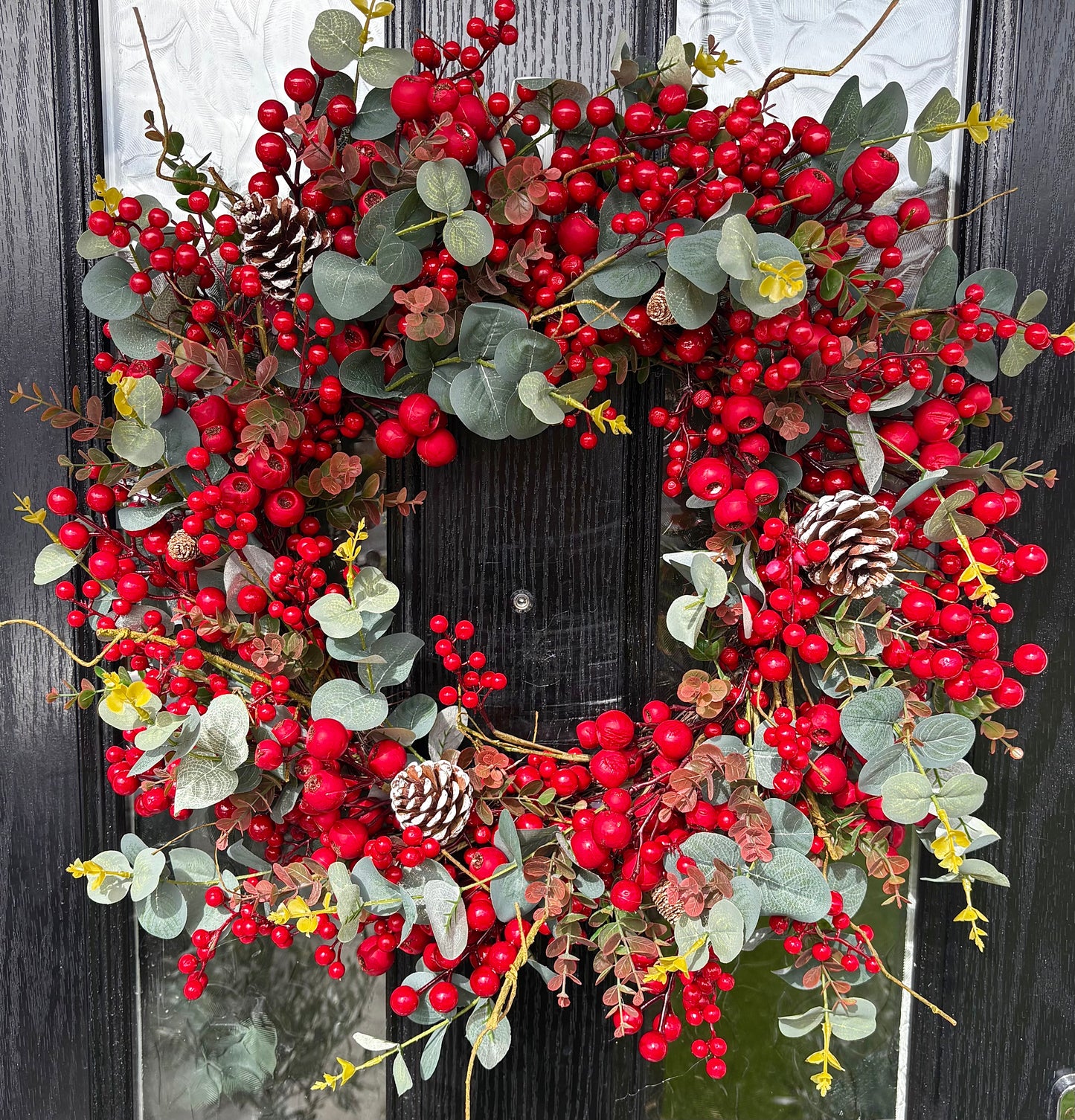 Red Rustic Berry Wreath Large 60cm