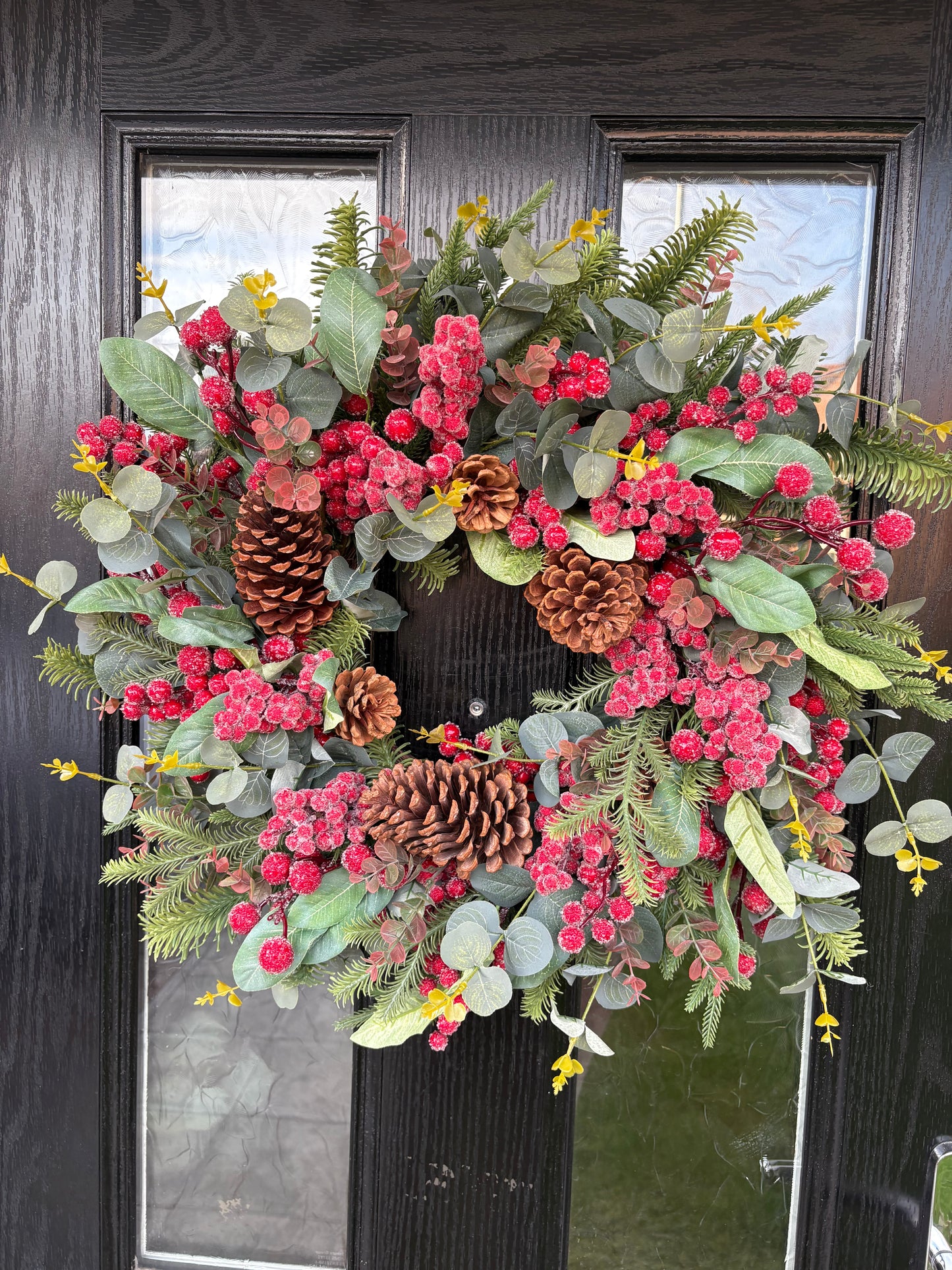 Frosted Red Berry Wreath Large