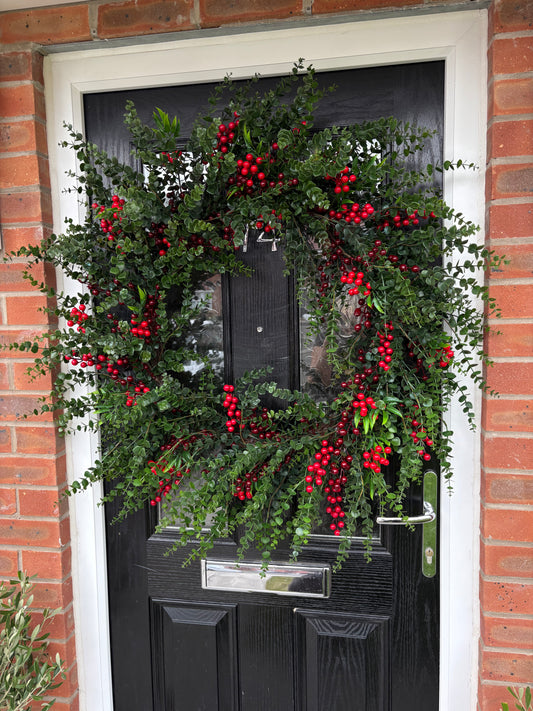 XXL Red Berry Wreath Large 85cm