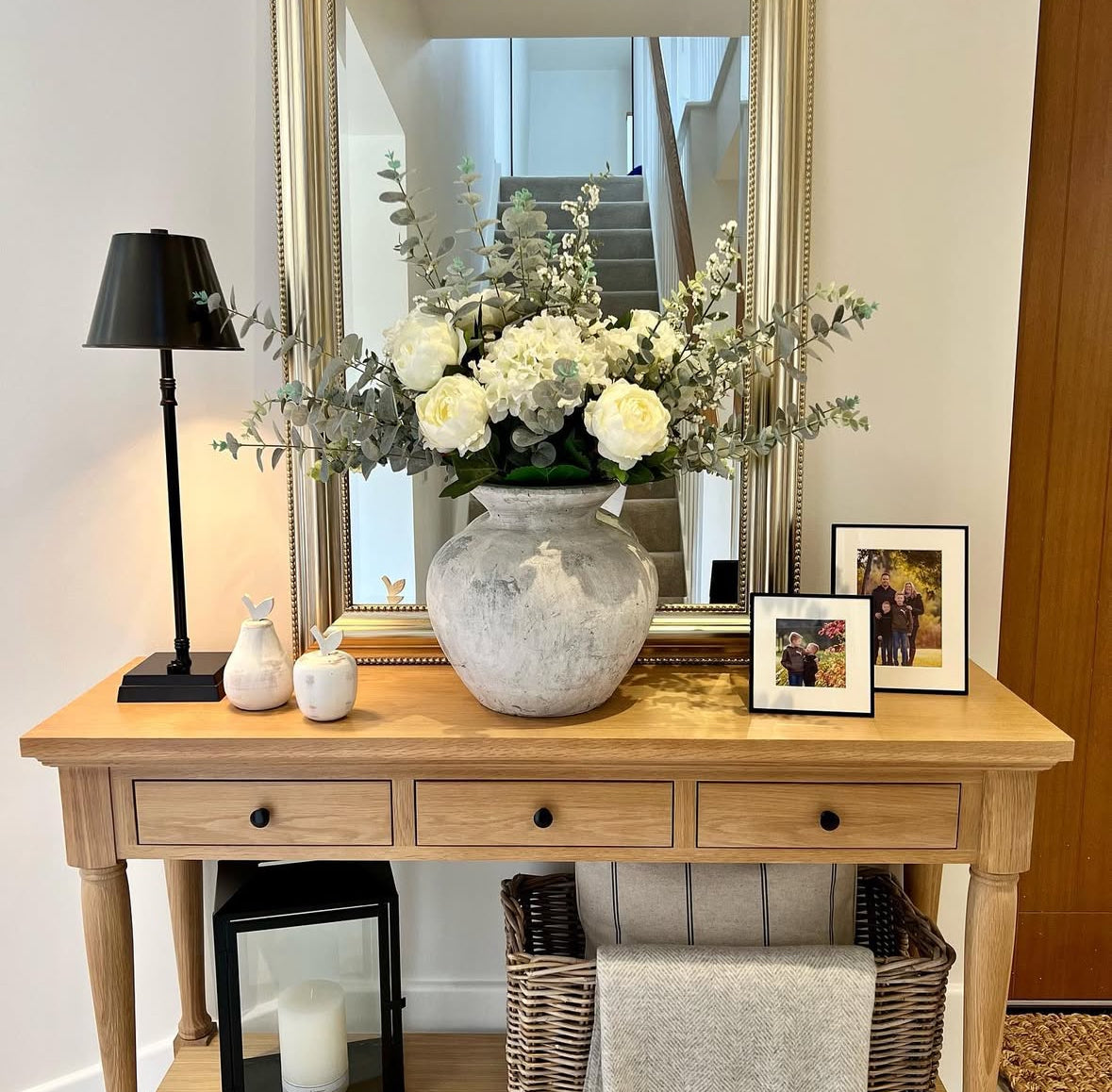 Darcy Large grey white ceramic vase (vase only)