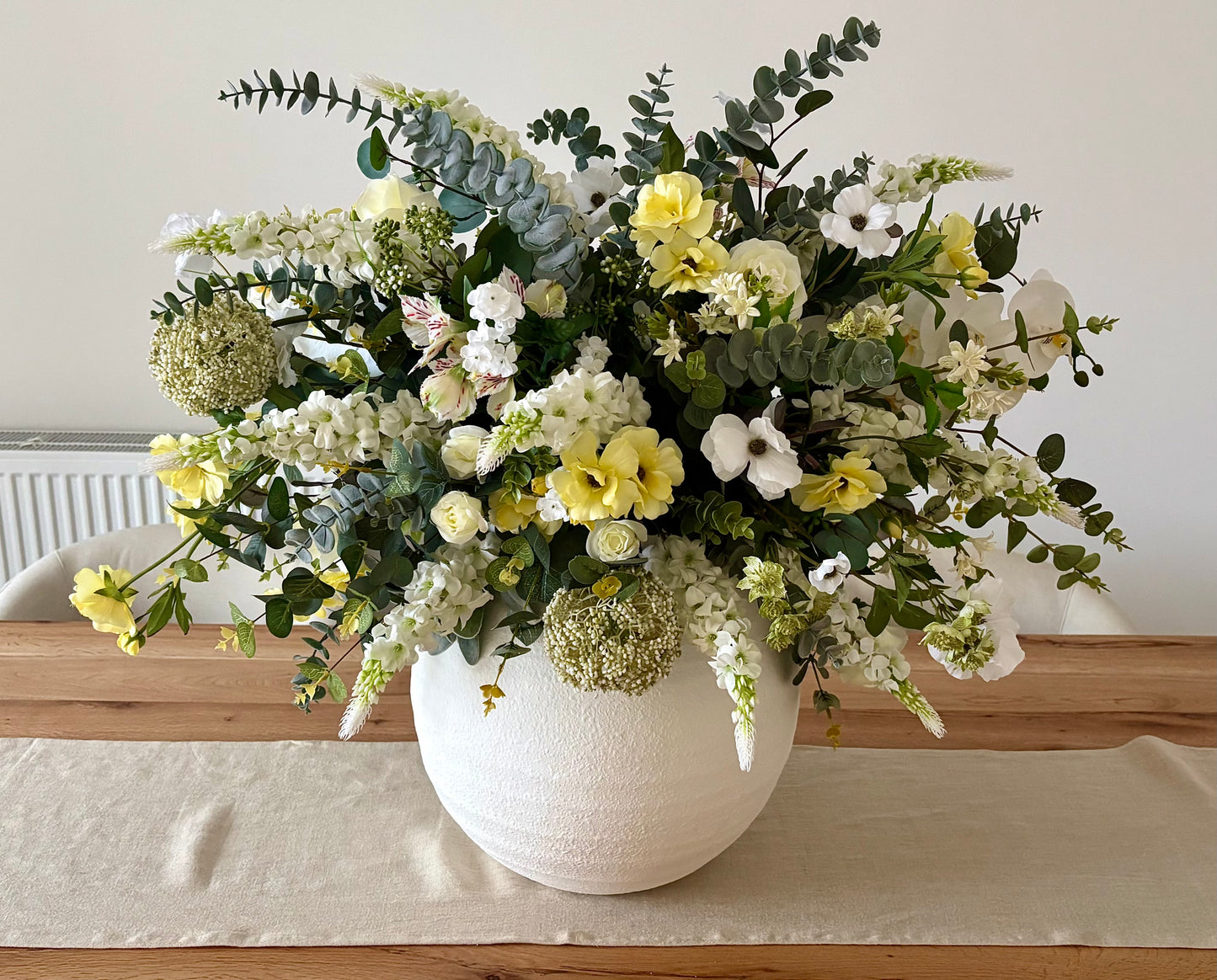 Tiber Extra Large white ceramic vase (vase only)