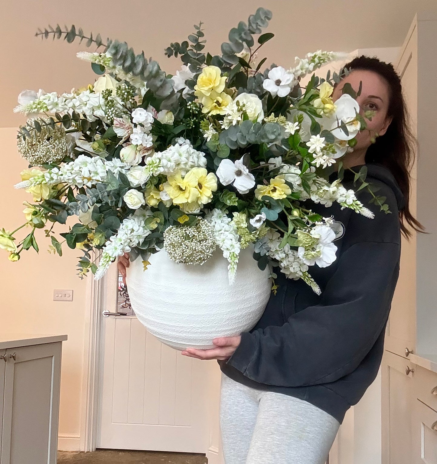 Tiber Extra Large white ceramic vase (vase only)
