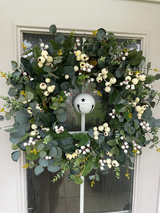 Classic White Berry Eucalyptus Bell